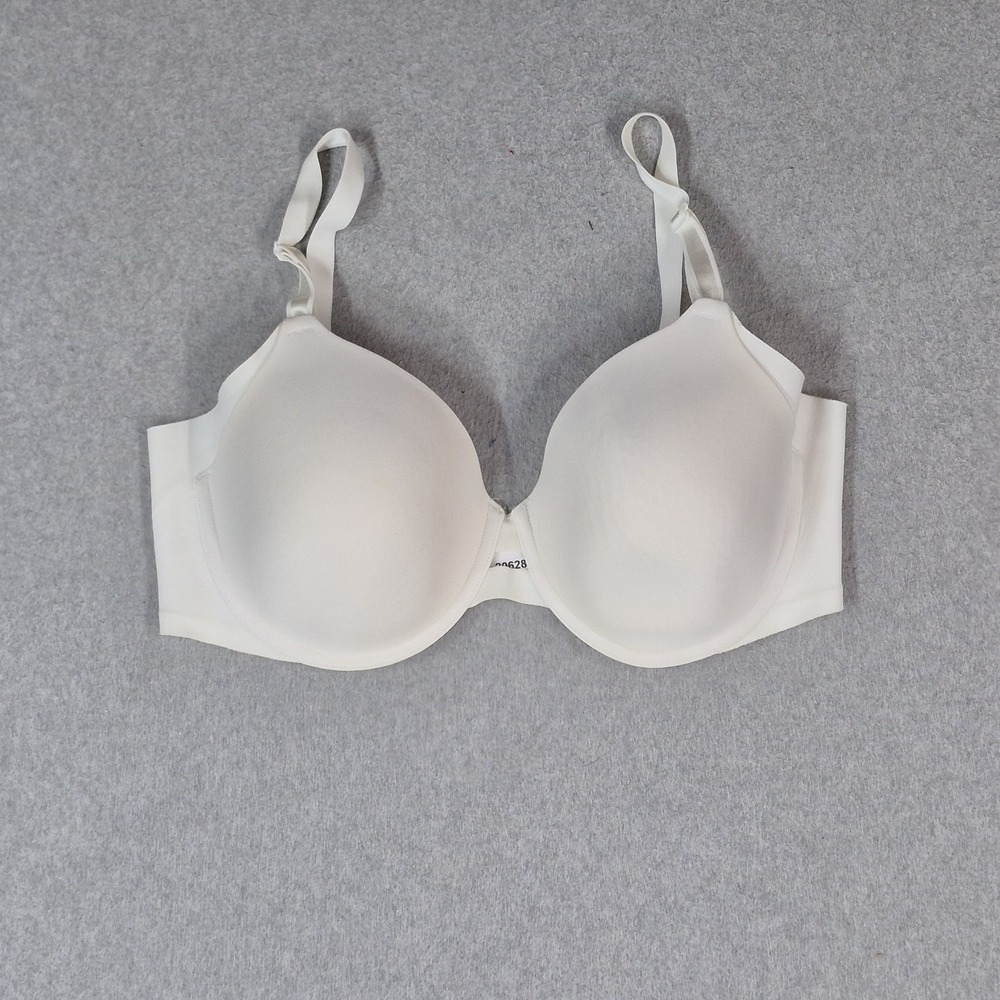 Warners Women Bra 38D White 01356 T Shirt Underwired Strap Adjustable READ